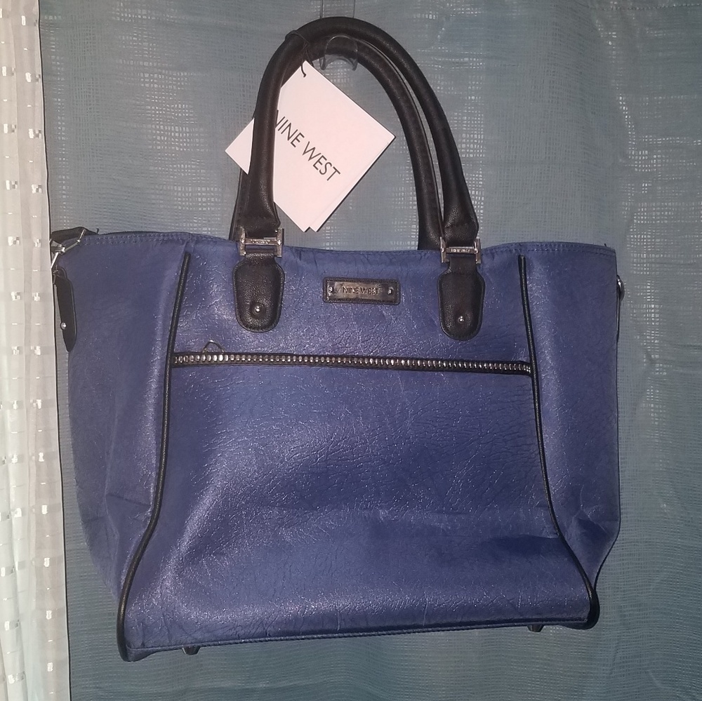 Nine West blue laptop bag